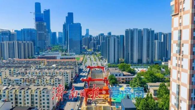 施工现场热潮涌动 济南地铁7号线华能路站施工有序推进