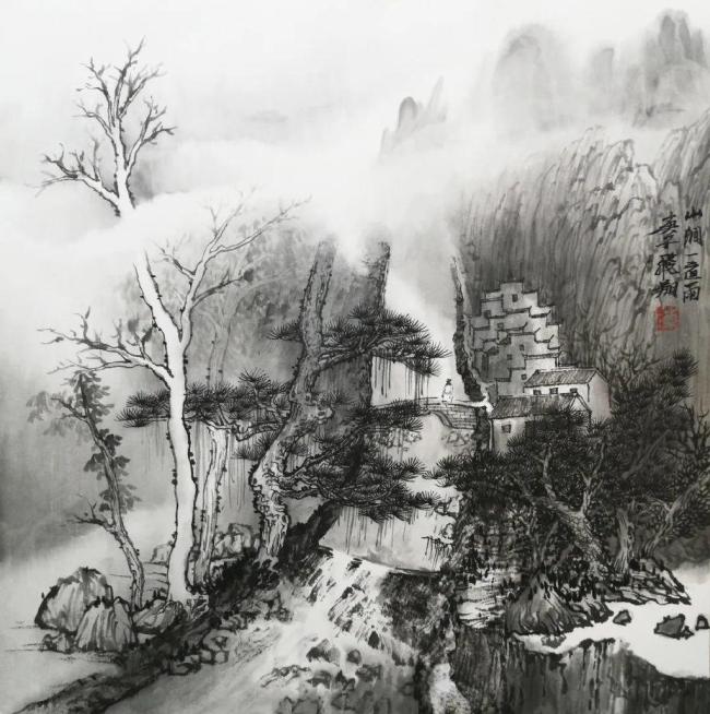 中国人民解放军海军博物馆举行陈飞翔中国画作品《万里可期》收藏仪式