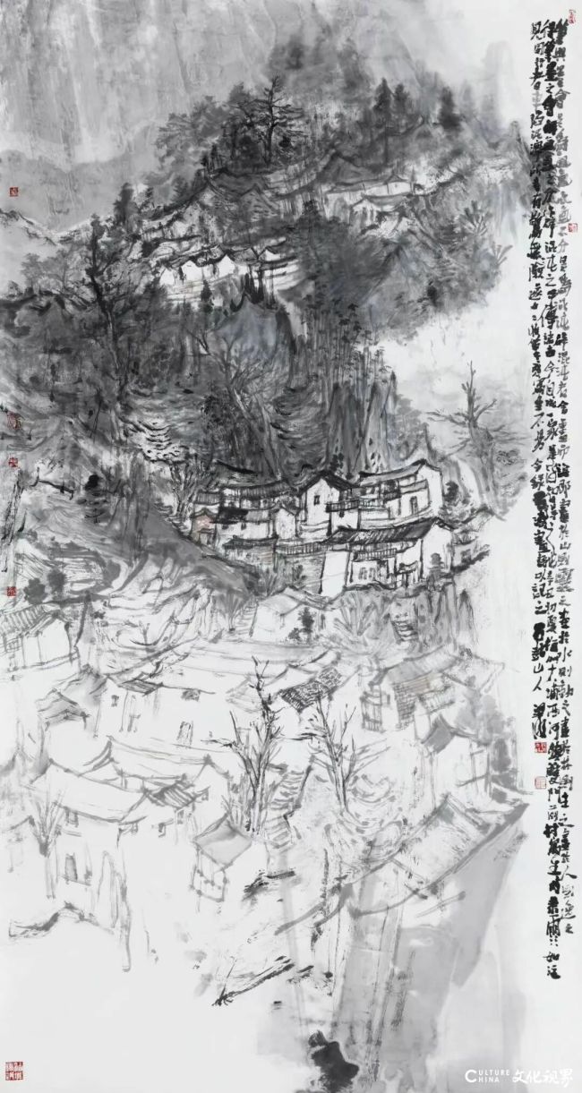 梁明·山水写生 | 收纳村落里细碎温和的人间烟火，安放悠然自持的精神心性