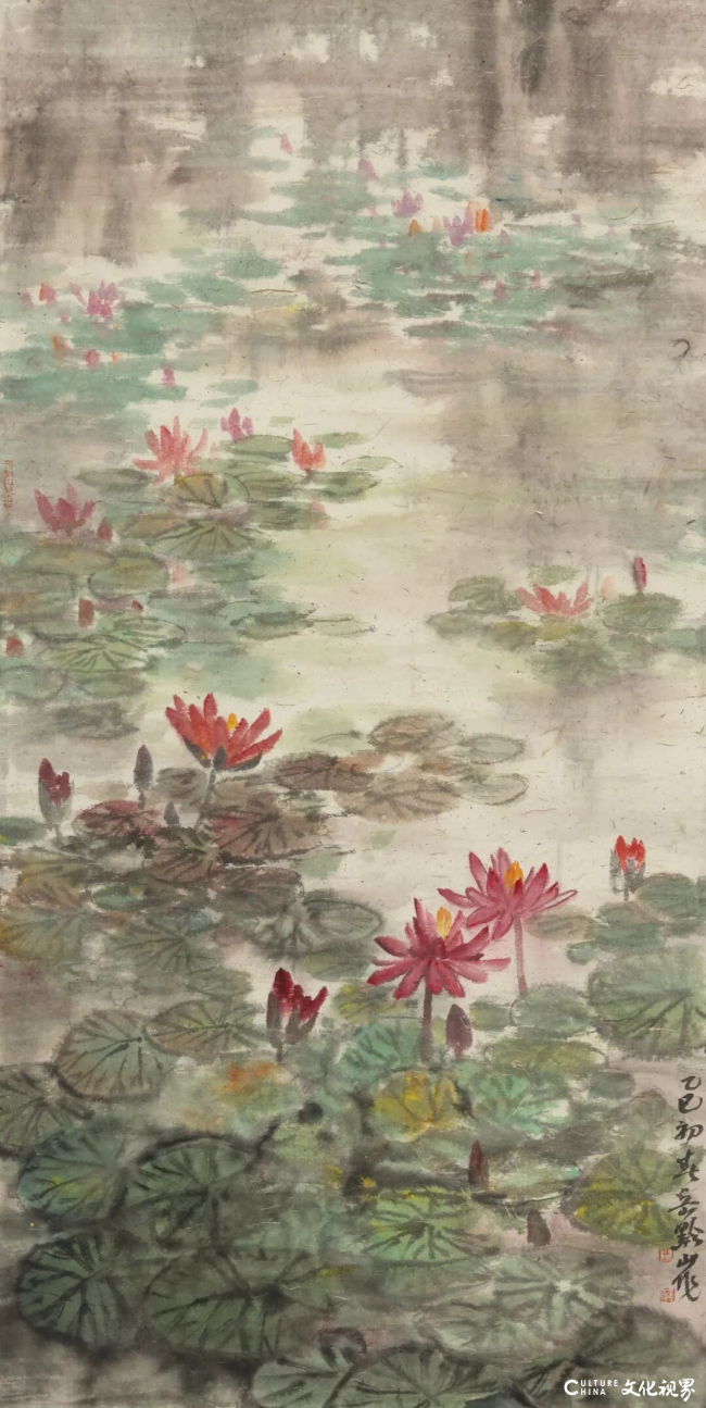 岳黔山·《睡莲》| 形意共生，营造出清雅悠远的诗意画境