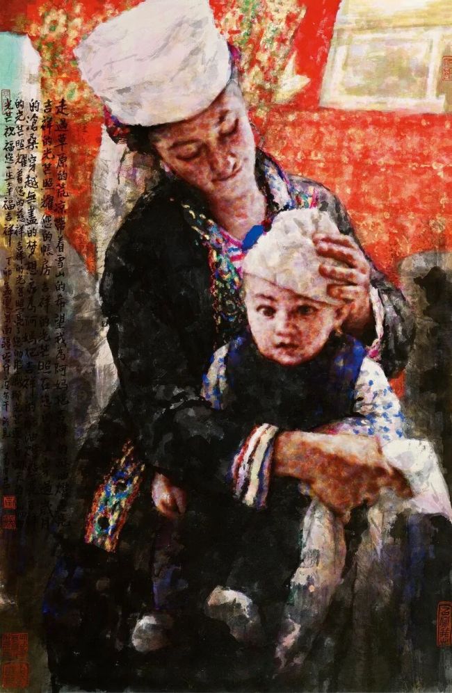 南海岩·《慈祥的光芒》| 笔墨凝暖意,温情慰人心