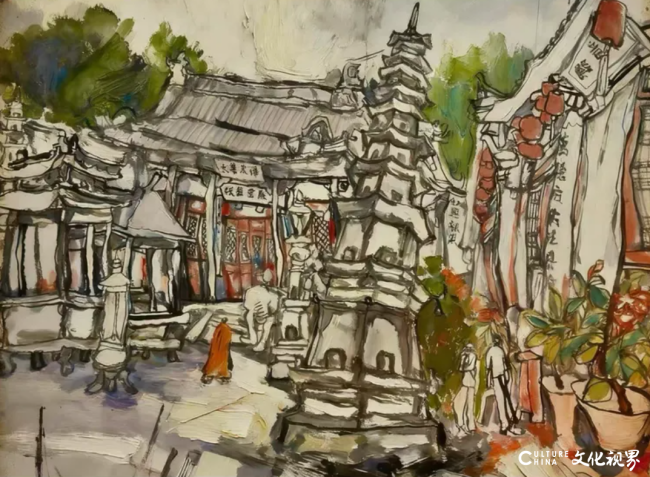 张伟觉圣·张家口宣化写生① | 山水藏真境,古寺承善缘
