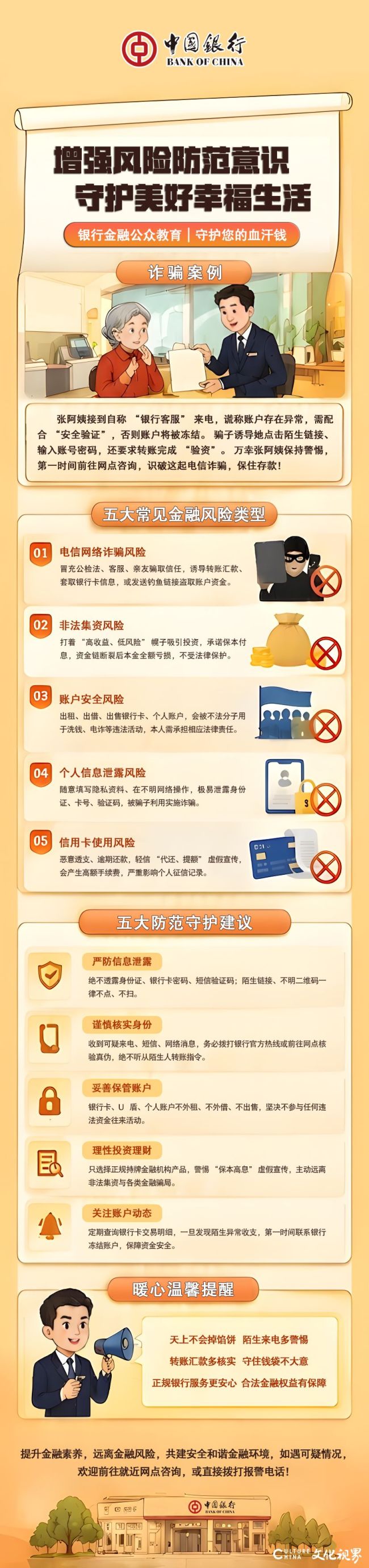 增强风险防范意识 守护美好幸福生活——山东中行倾力守护您的血汗钱