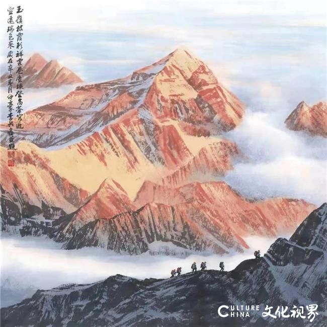 李兵·水墨高原雪山画 | 皴如铜铸铁打，雪似圣光天成