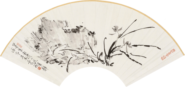 姚震西·扇面小品 | 笔意沉静舒缓,流露出草木清宁的意韵与生机