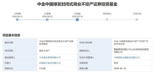 济南泉城路贵和购物中心、贵和洲际酒店多项经营指标承压，中金绿发商业REIT收到深交所问询函