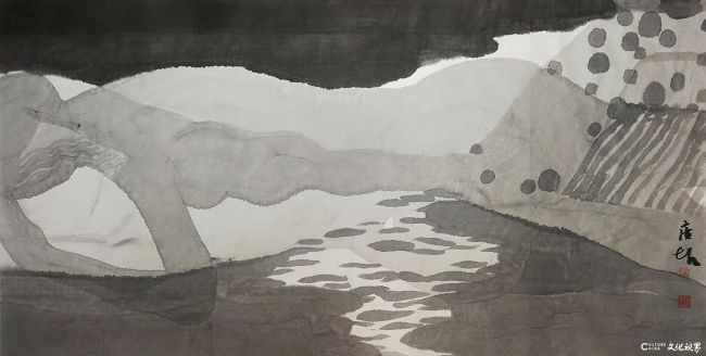 方广智 《梦回山里》68×136cm (画芯) 纸本水墨 2022年.jpg