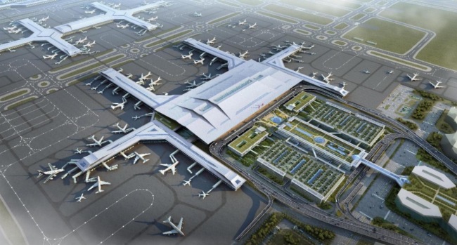 西安咸阳国际机场三期扩建工程东航站楼主体结构全面封顶