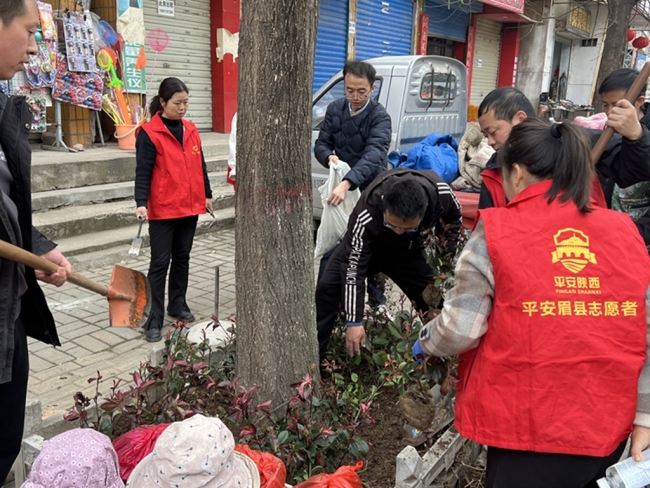 槐芽镇开展“履行植树义务 共建美丽中国”文明实践主题党日活动