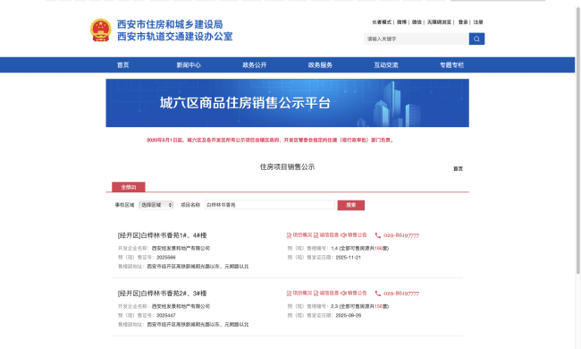 西安经开区白桦林书香苑2025年网签数据:322 套备案房源已网签132套,剩余152套未网签。