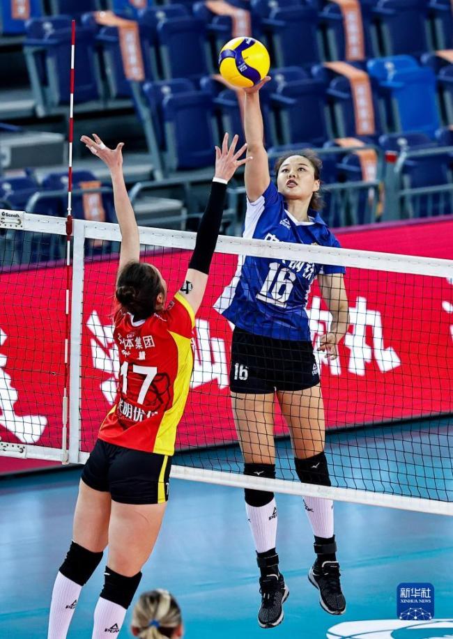 女排联赛半决赛：江苏胜上海 晋级决赛