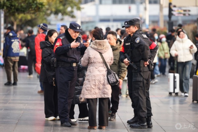 春节长假最后一天，上海火车站单日到达客流破纪录