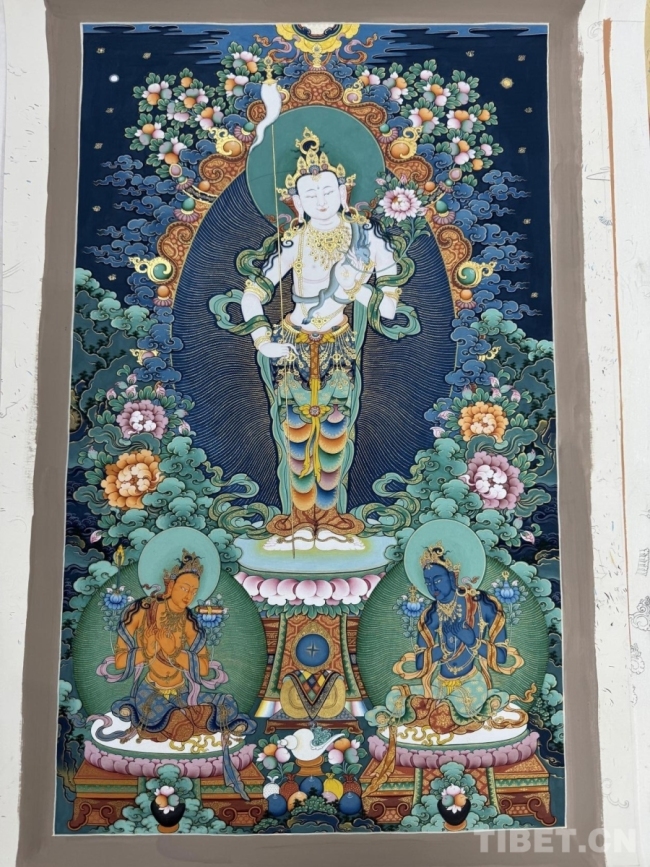 跨越山海的艺术盛宴 西藏精品唐卡在海南展出