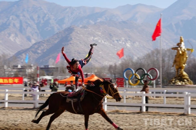 马年赛马！藏历初三，雪域赛马场上演“速度与激情”
