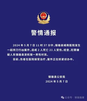 云南镇雄恶性伤人案有幼童受伤 嫌犯被捕，原因待查