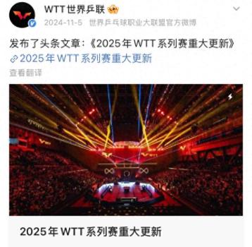 媒体人：作为球迷我对WTT积怨颇深 新规引发争议不断