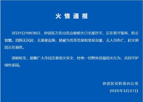 洛阳万安山发生荒山荒坡火情 明火已扑灭无伤亡