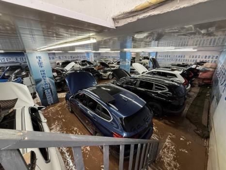 重慶車行老板70多輛車泡水損失200萬 暴雨突襲致慘重損失