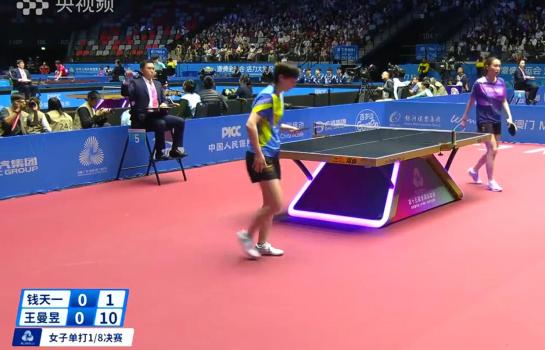 王曼昱4比1钱天一 晋级女单八强 强势晋级展现实力