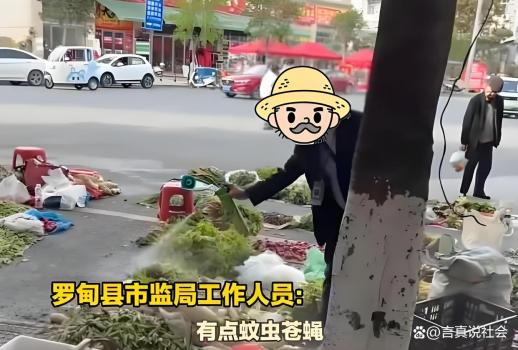 商贩喷灭蚊剂在蔬菜 市监局销毁首违不罚 食品安全引关注