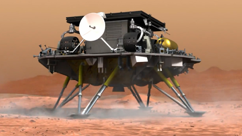 中国首次火星探测任务着陆火星取得圆满成功