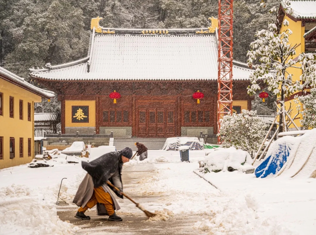 东林祖庭壬寅新年第一场瑞雪